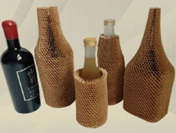 Specially Designed Craft Paper Cushion Packaging Material For Red Wine—Honeycomb Sleeve